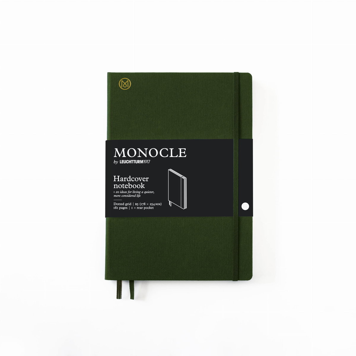 Notatnik Monocle by Leuchtturm1917 Composition B5, Twarda Oprawa, Kropki, Olive