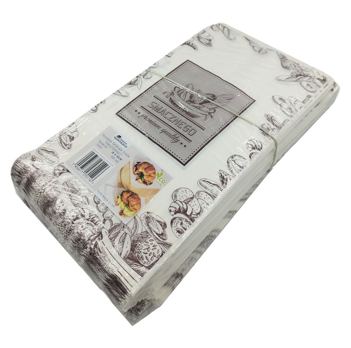 Torebka 180x330 biała nadruk 