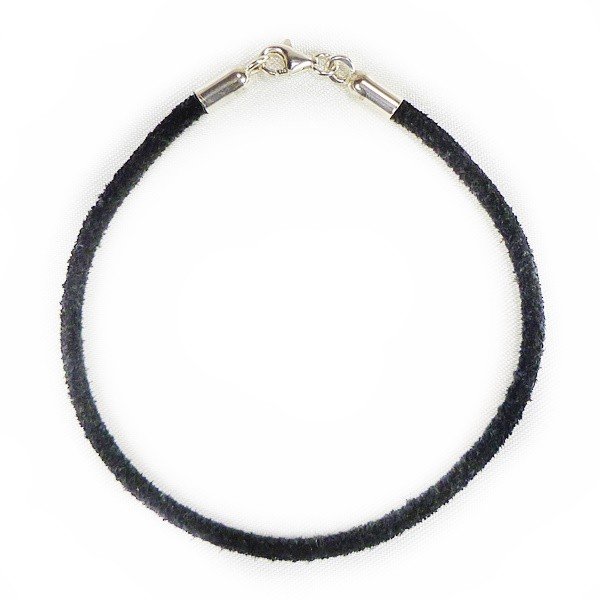 5804-23 Bransoletka Rzemień Skóra Naturalna + Srebro 925