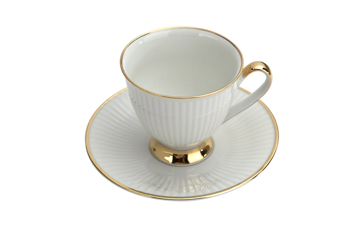 Filiżanka 250 ml ze spodkiem Dalia Perła