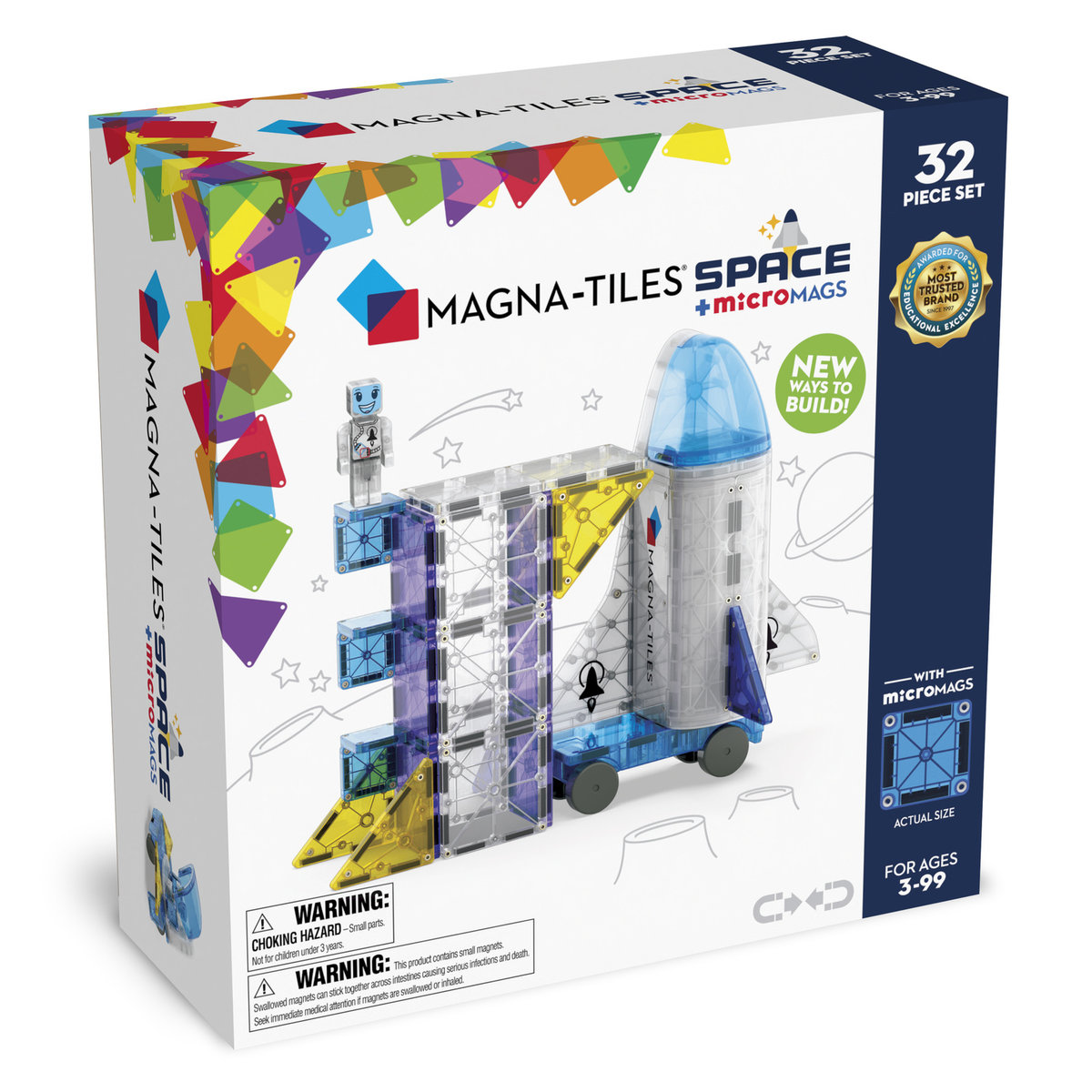 Klocki Magnetyczne Kosmos 32 el. MAGNA-TILES®