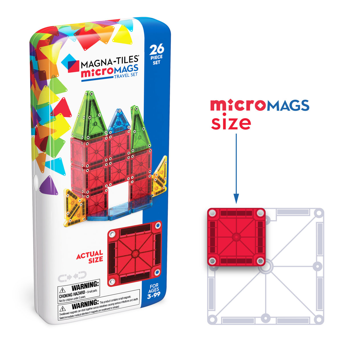 Klocki Magnetyczne Travel microMAGS 26 el. MAGNA-TILES®