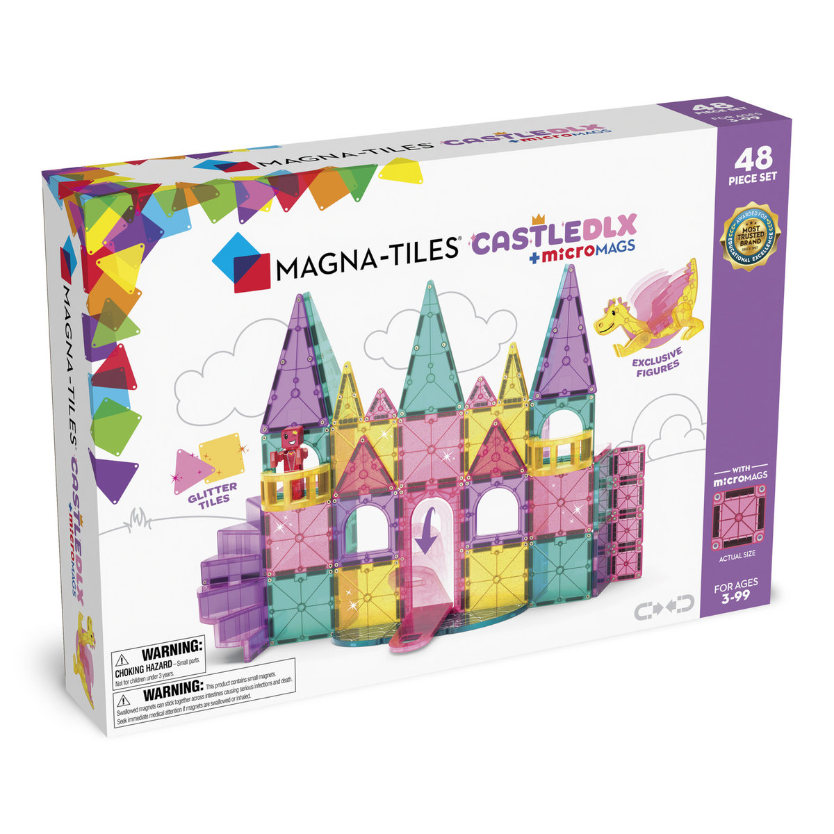 klocki magnetyczne Zamek DXL 48 elementów Magna Tiles