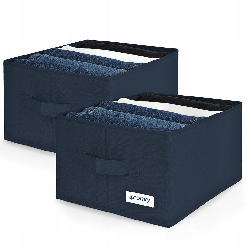 2x organizer pudełko pojemnik na ubrania jeansy do szuflady szaf 32x27x17