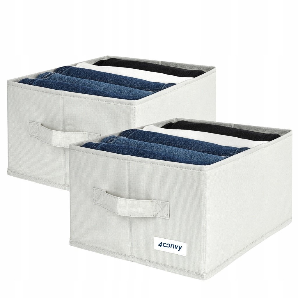 2x organizer pudełko na ubrania spodnie do szuflady garderoby szaf 32x27x17