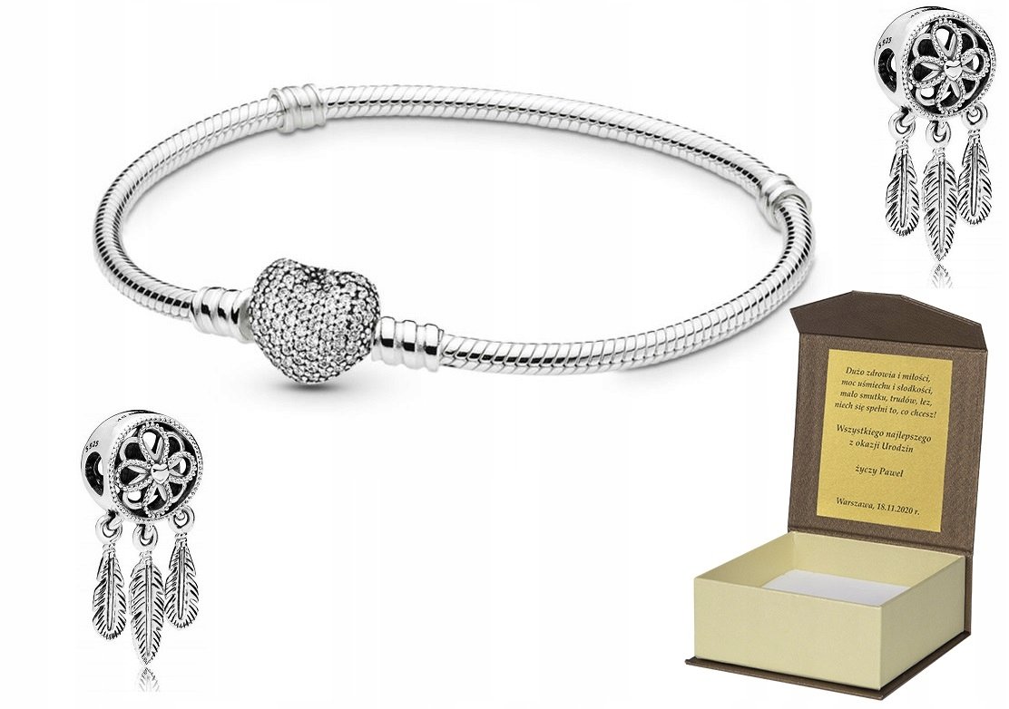 Bransoletka do CHARMS 20cm dedykacja B118