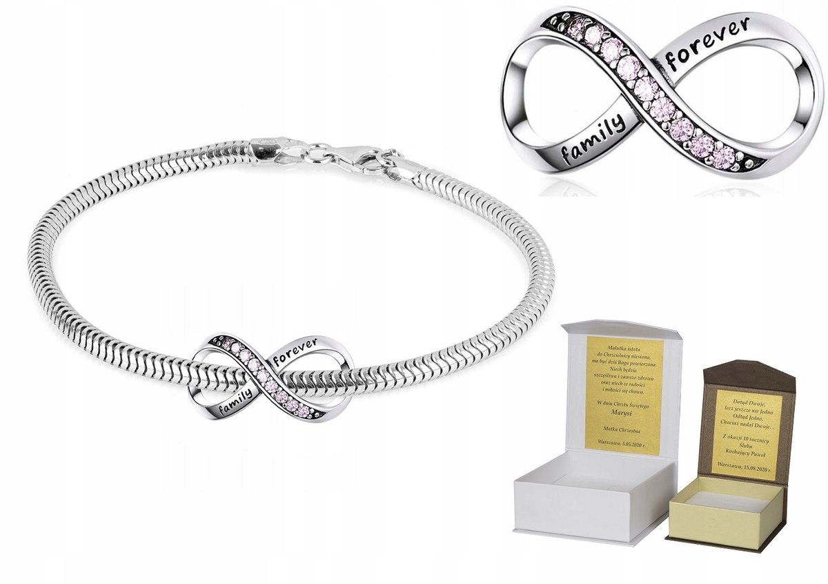 Bransoletka SREBRO do CHARMS + 17 cm B147