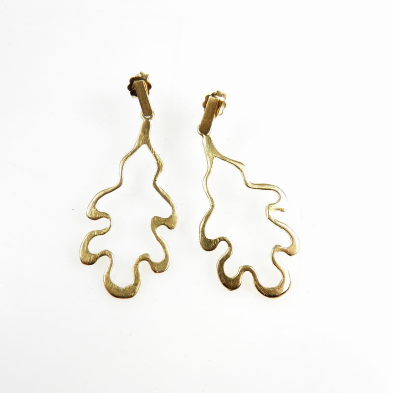 Kolczyki srebrne - niesforne małe pozłacane