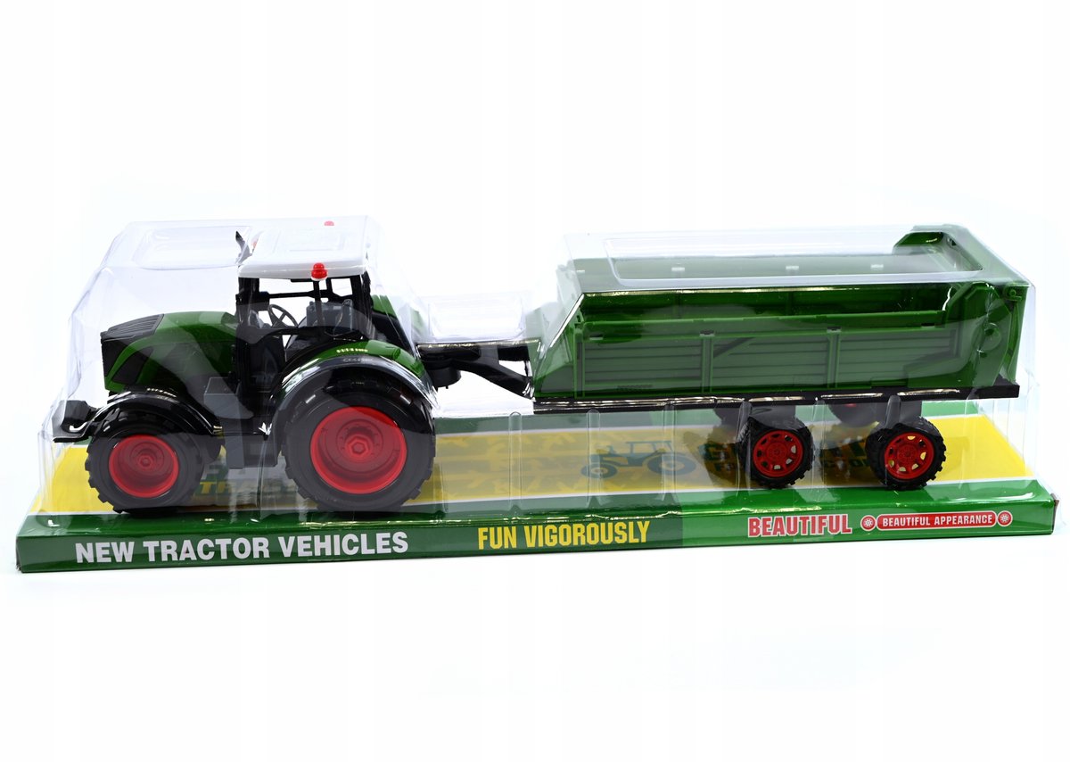 TRAKTOR Z PRZYCZEPĄ CIĄGNIK ROLNICZY AUTO FARMERA RÓŻNE KOLORY