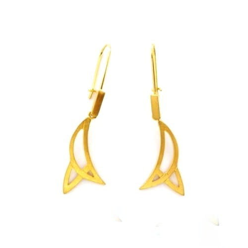 Kolczyki srebrne pozłacane - Luna