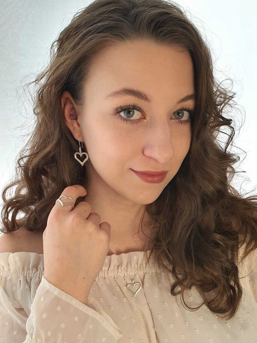 Serce III- kolczyki srebrne