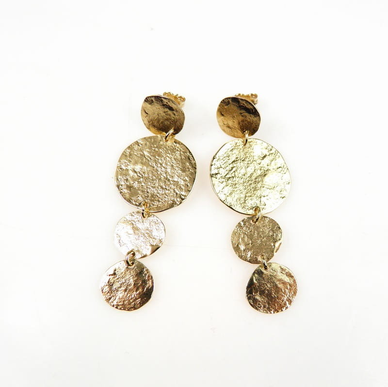 Poczwórna pełnia księżyca IV- kolczyki pozłacane