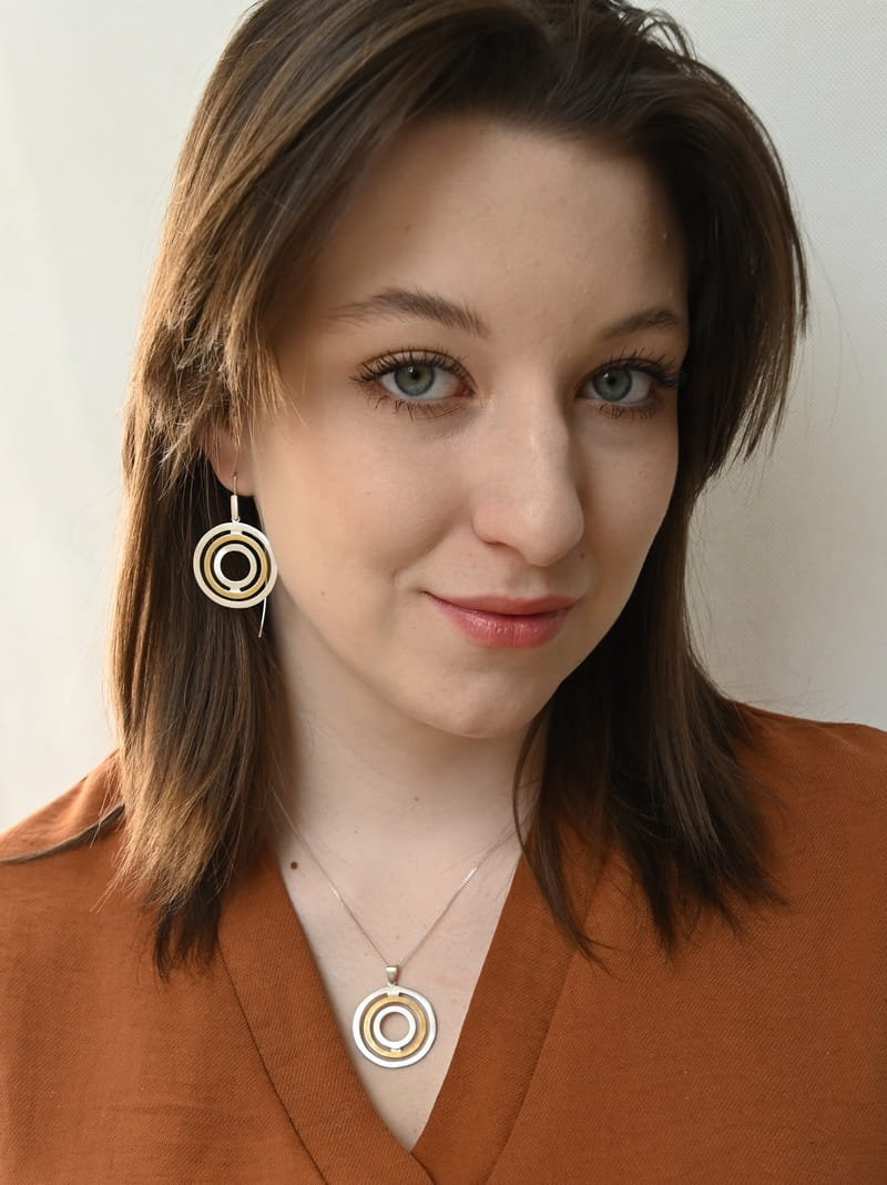 Kolczyki srebrne- Oval duży