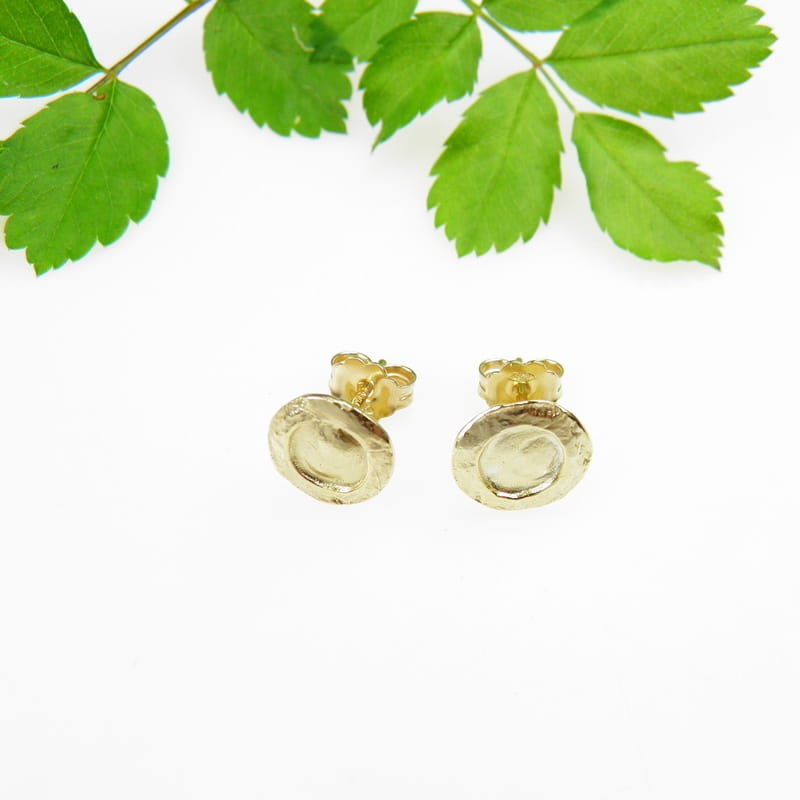 Kolczyki srebrne - pozłacane jowisze mini