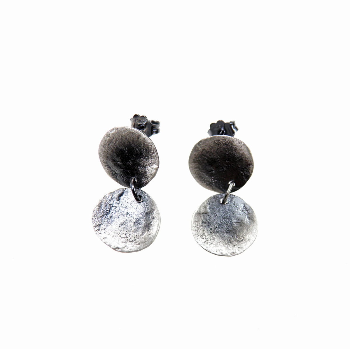 Podwójna pełnia księżyca - kolczyki srebrne