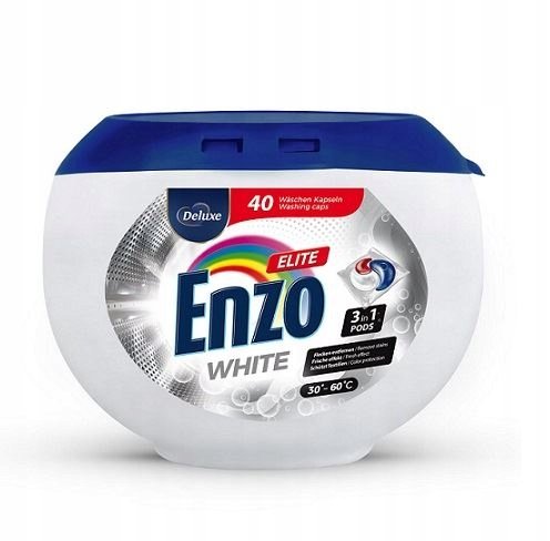 Deluxe 40szt 3w1 Enzo Elite white kapsułki do prania 1130