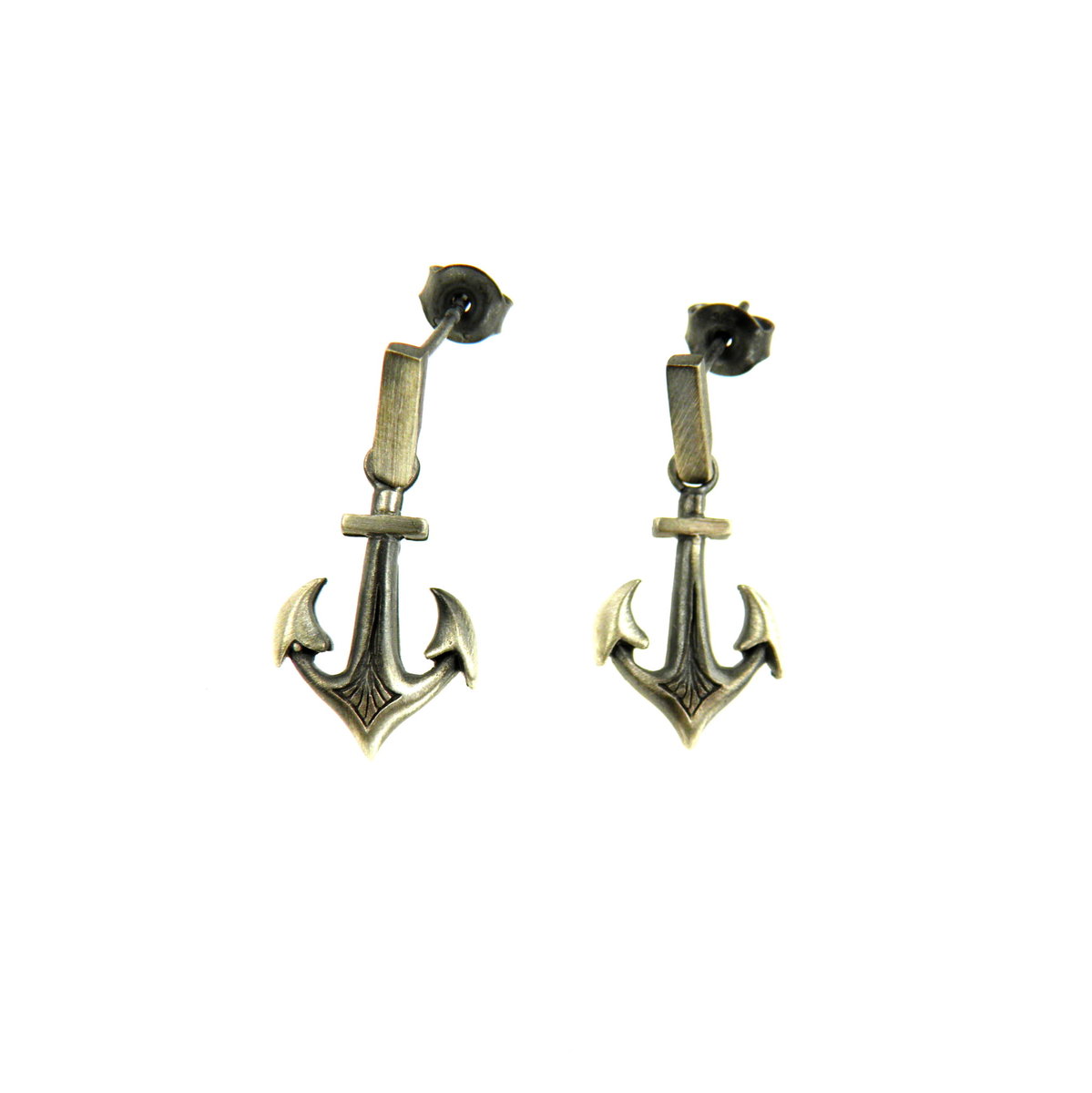 Kotwice małe  - kolczyki srebrne na ruchomych sztyftach