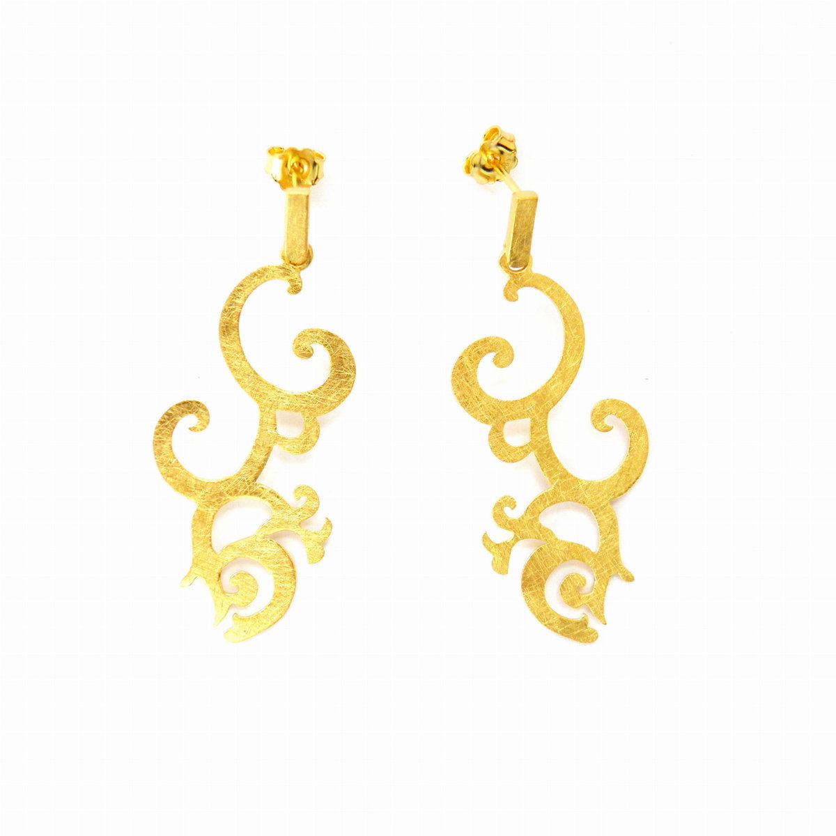 Kolczyki pozłacane - Florencja duża