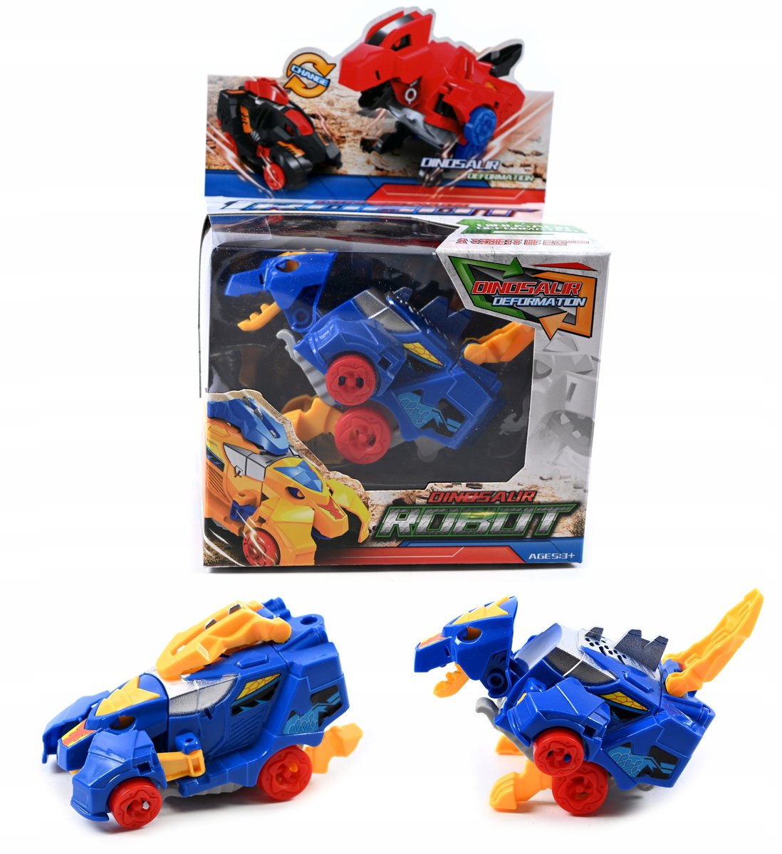 FIGURKA ROBOT DINOZAUR 2W1 TRANSFORMUJE W SAMOCHÓD RÓŻNE KOLORY