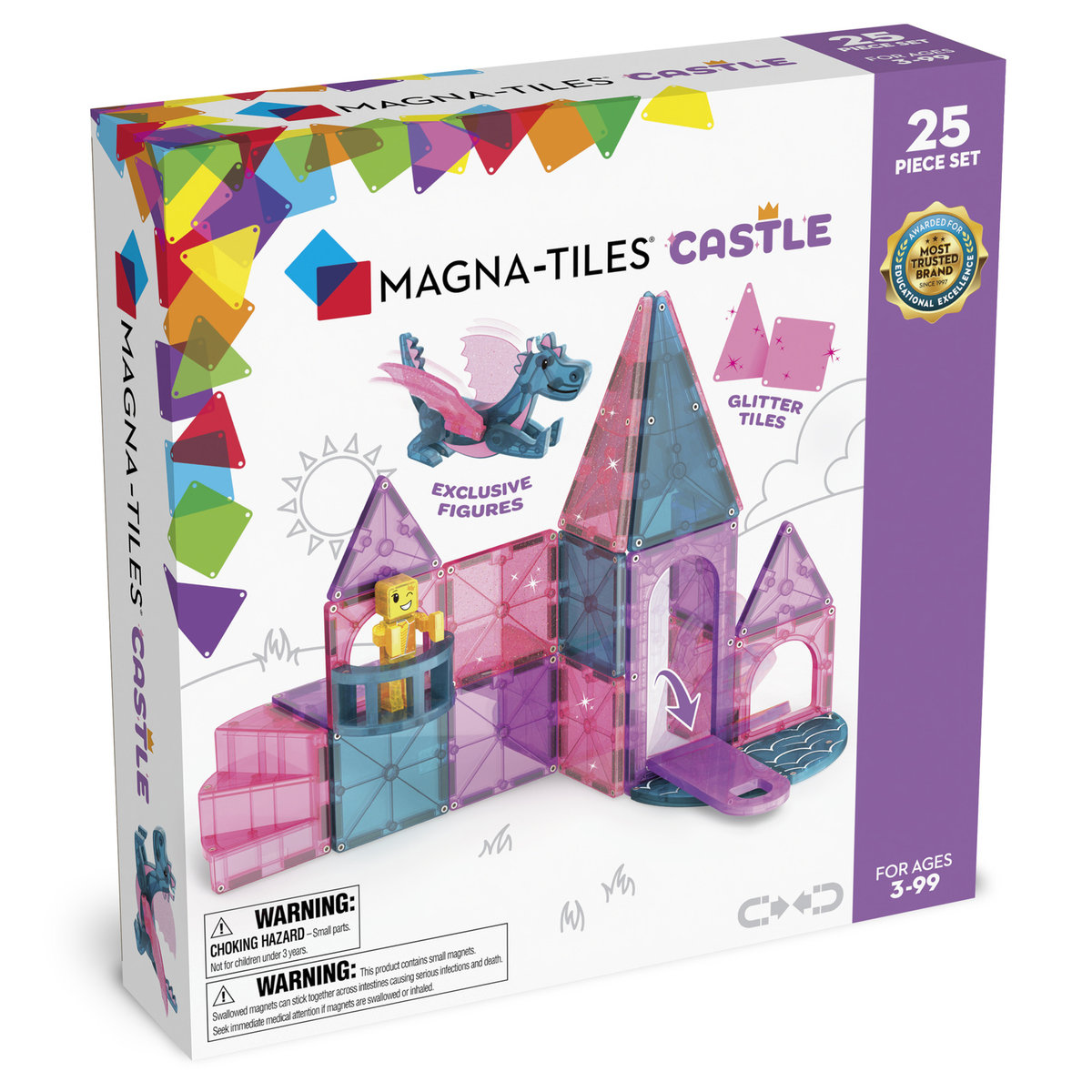 klocki magnetyczne Zamek 25 elementów Magna Tiles