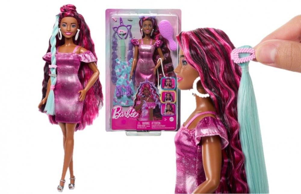 BRB ZABAWA WLOSAMI FIOLETOWA SUKIENKA JDC86 WB6