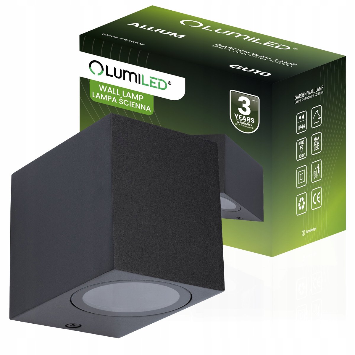 Kinkiet Ogrodowy Lampa Ogrodowa Zewnętrzna Elewacyjna ŚCIENNA GU10 LED