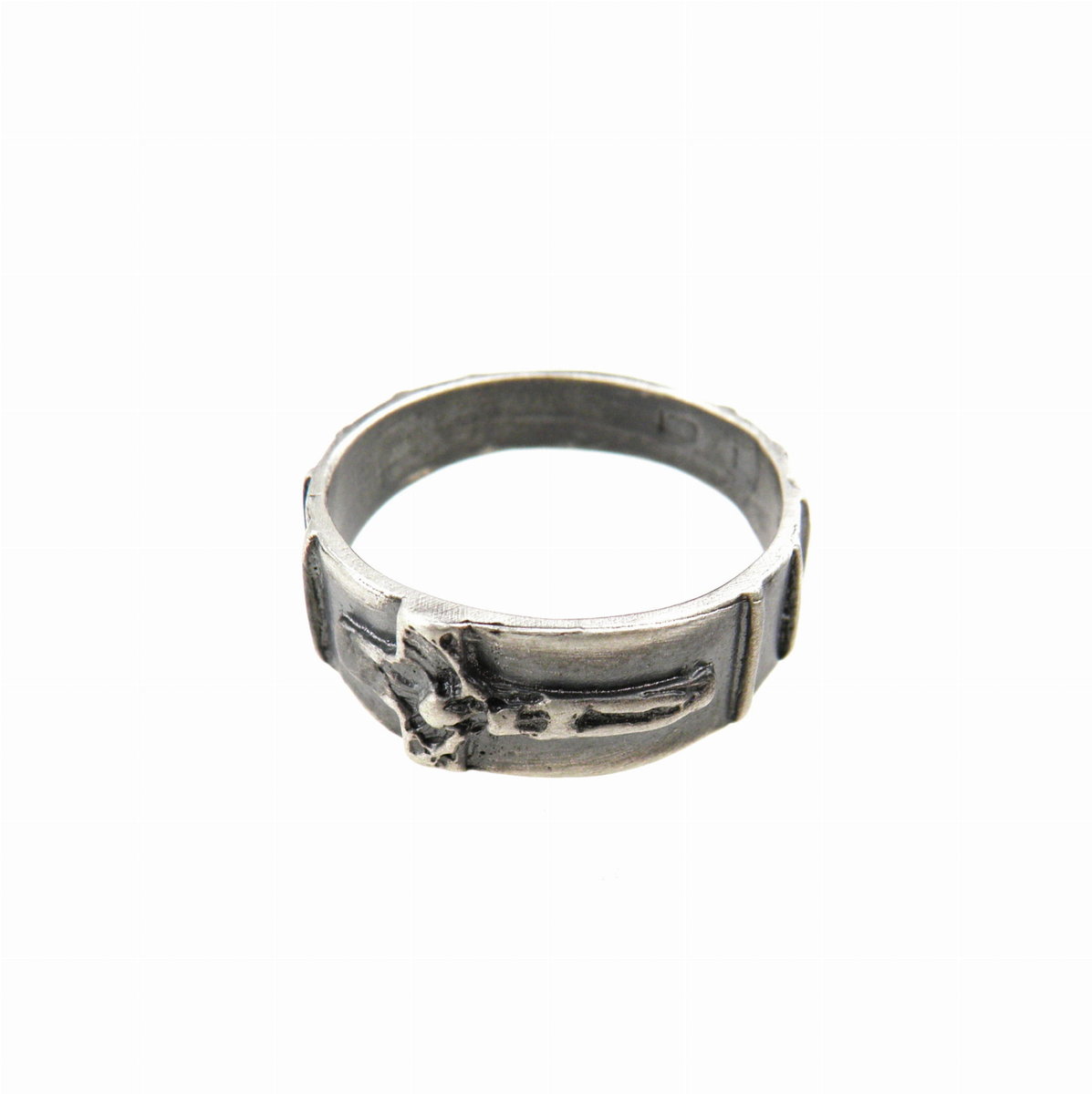 Obrączka srebrna- Różaniec