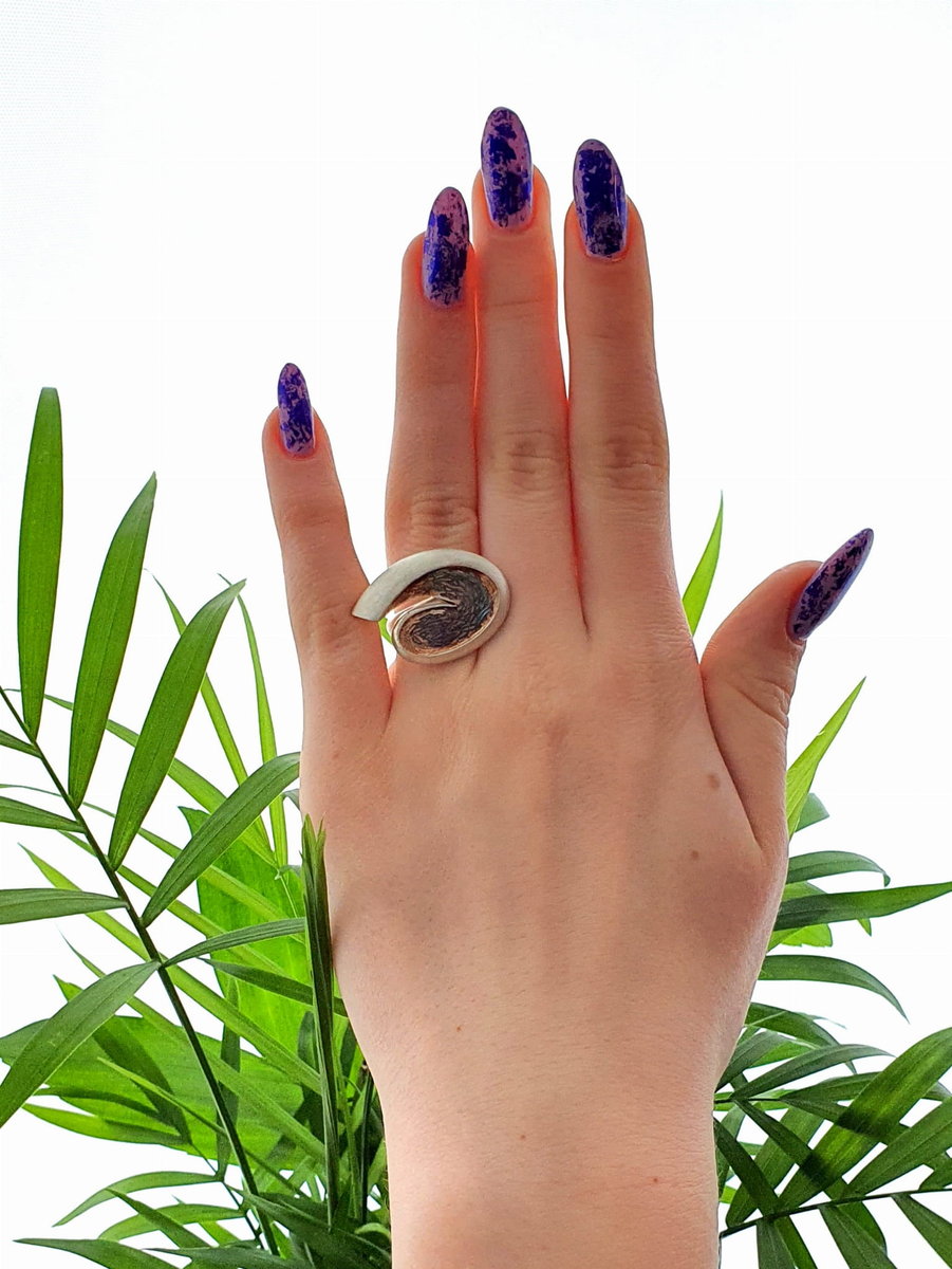 Pierścionek srebrny - Apostrof