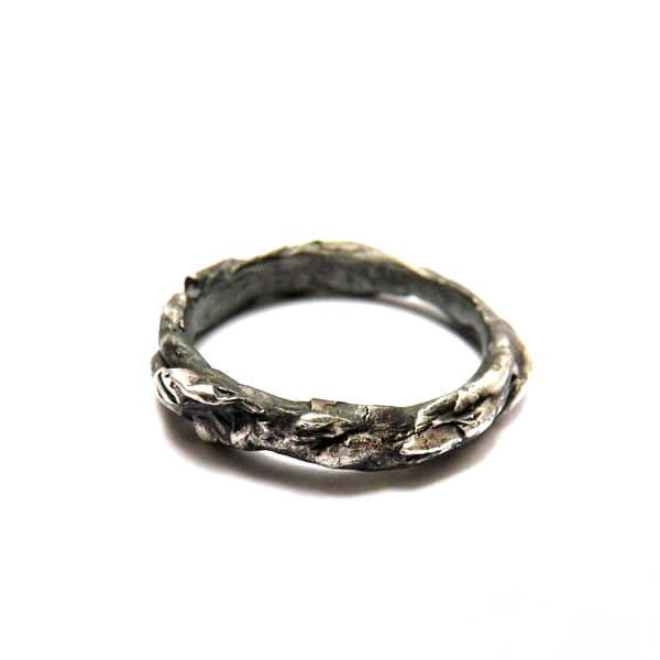 Lawa - obrączka srebrna