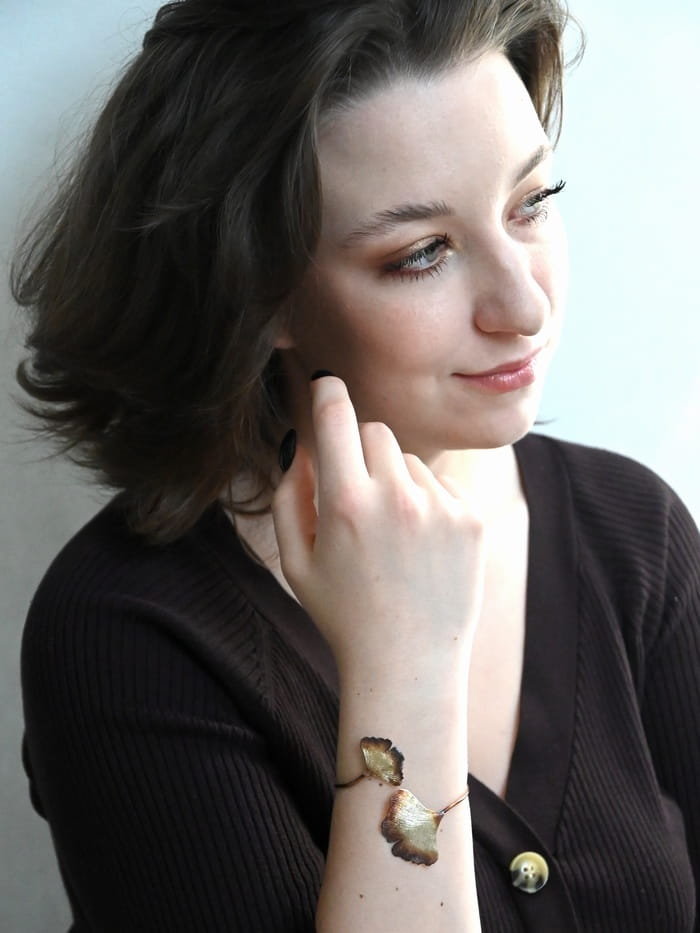 Bransoletka srebrna - Miłorzęby brązowe