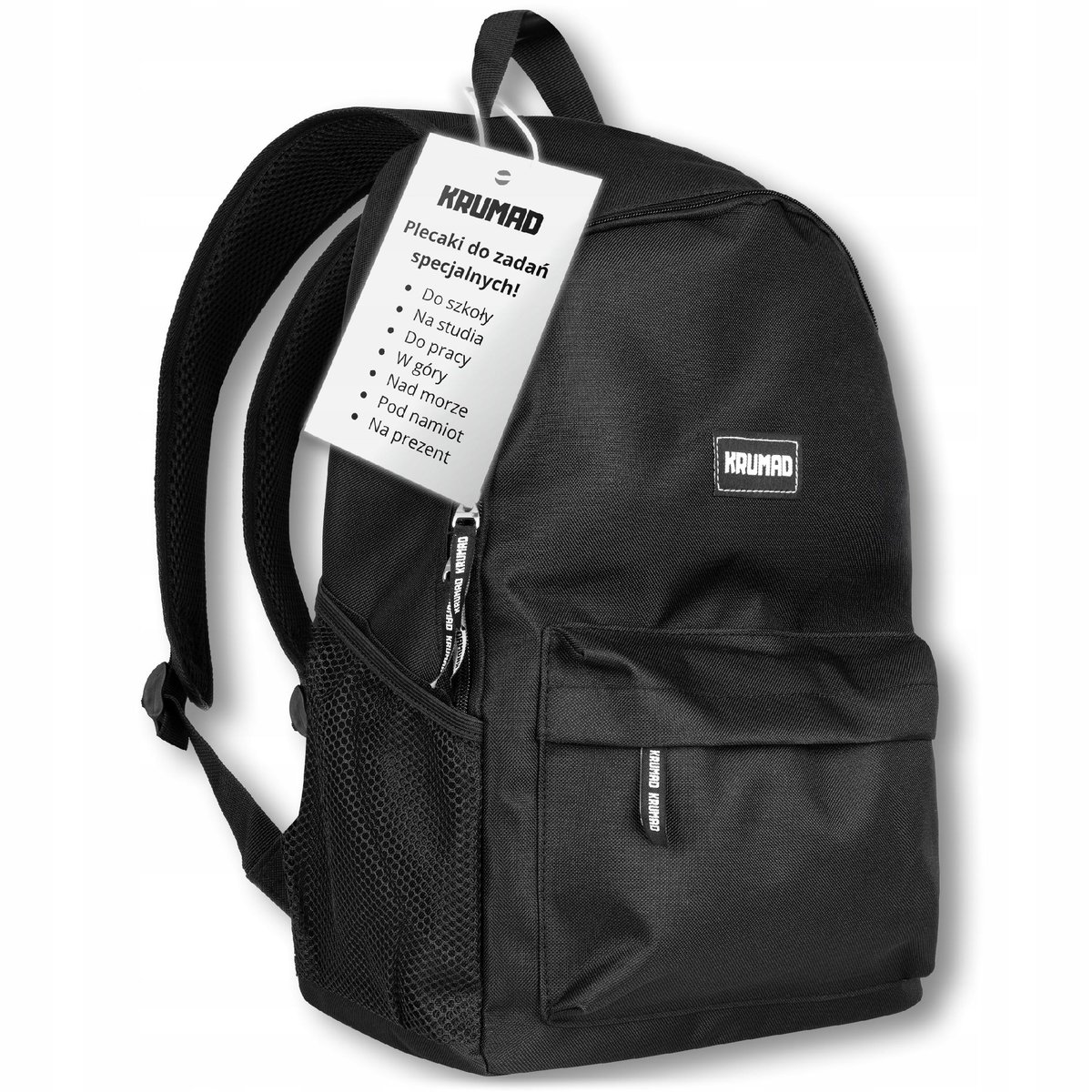 Plecak Męski Szkolny Młodzieżowy Turystyczny na Wycieczki Czarny Pojemny