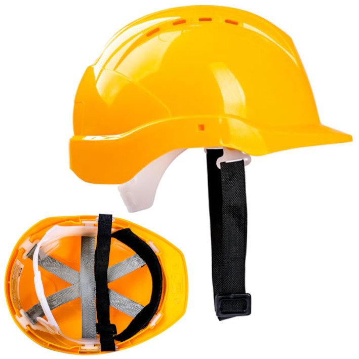 KASK OCHRONNY HEŁM BUDOWLANY ŻÓŁTY