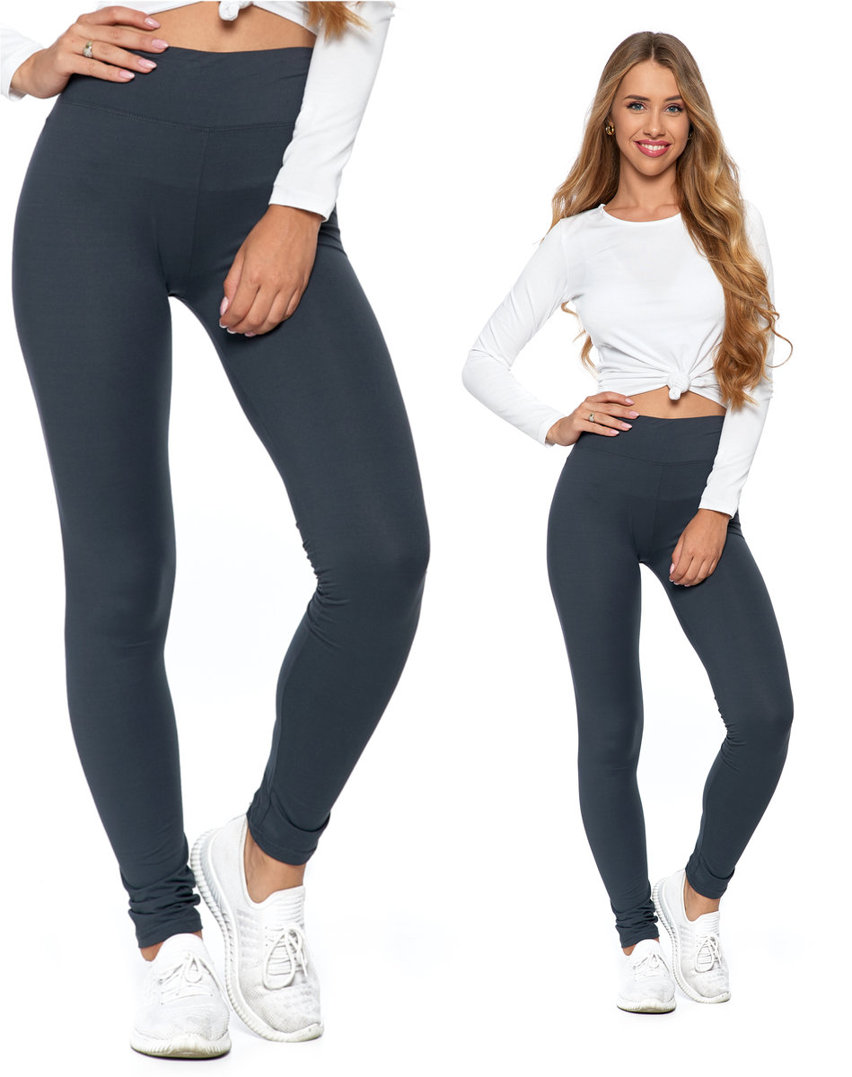 Legginsy z Wysokim Stanem Kryjące Getry Klasyczne Miękkie Wygodne MORAJ S/M