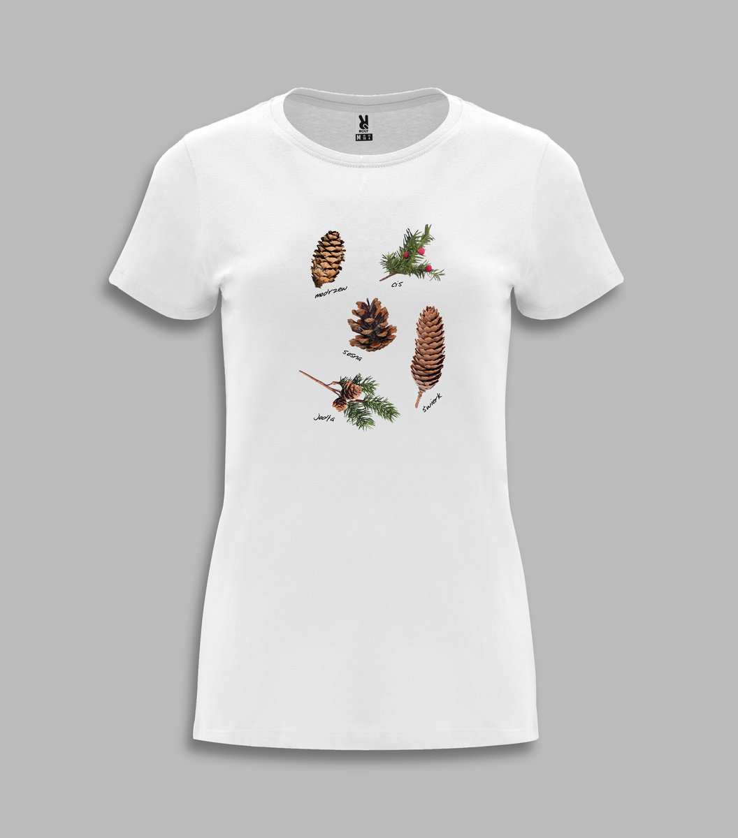 KOSZULKA DAMSKA - SZYSZKI Biały XL