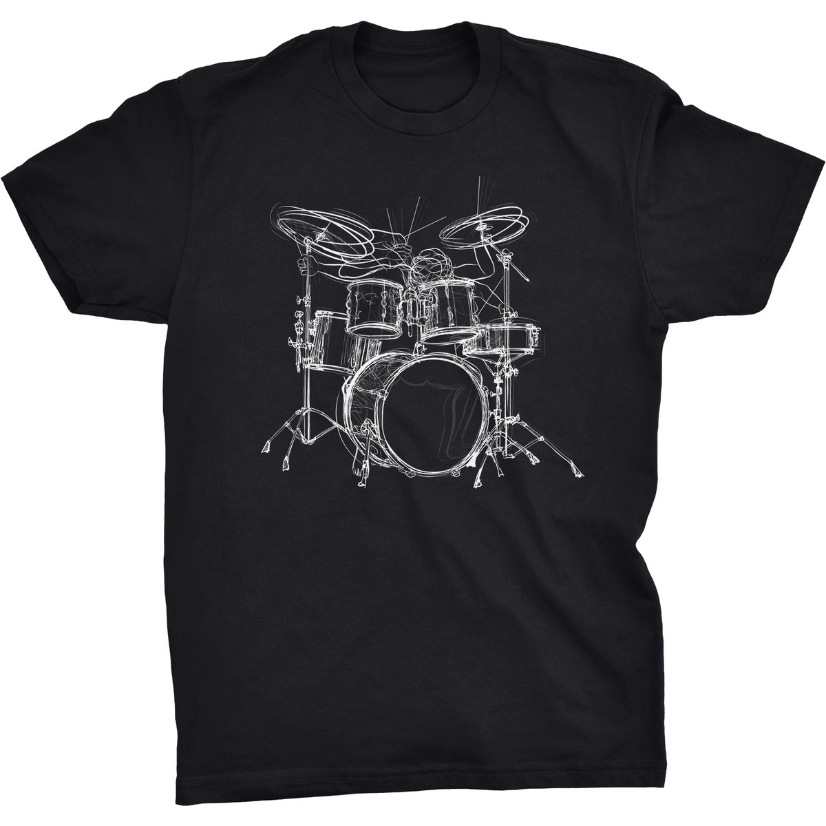 Drummer Sketch Koszulka Dla Muzyka Perkusisty