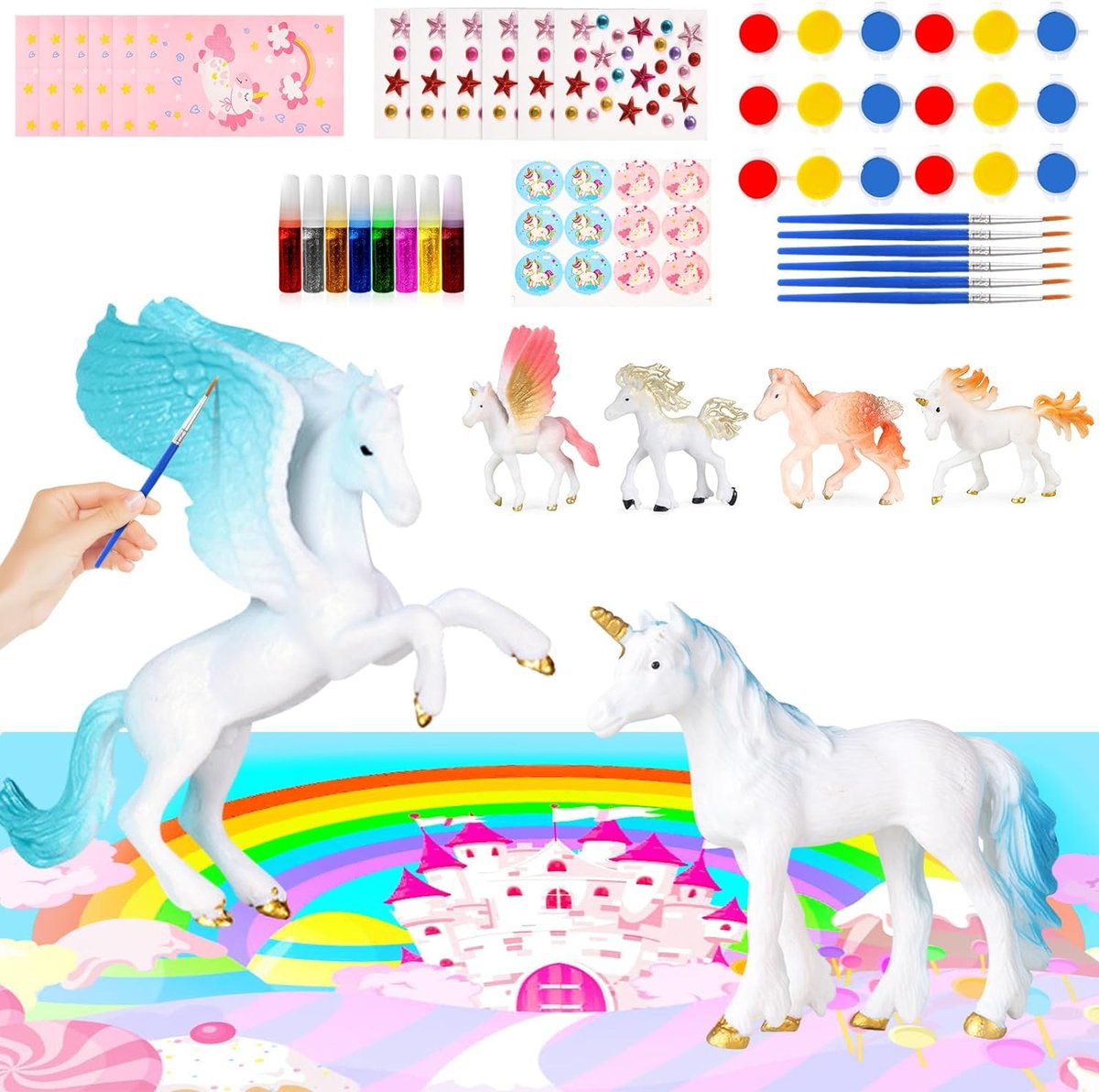 OSDUE   Mały Biały Jednorożec, Zestaw do Malowania