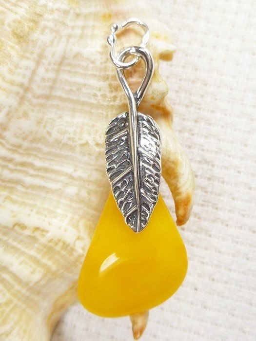 604-70 Wisiorek Srebro z Bursztynem