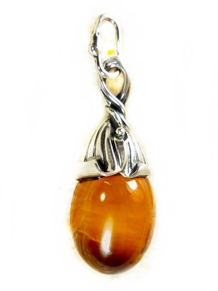 621-36 Wisiorek Srebro z Bursztynem