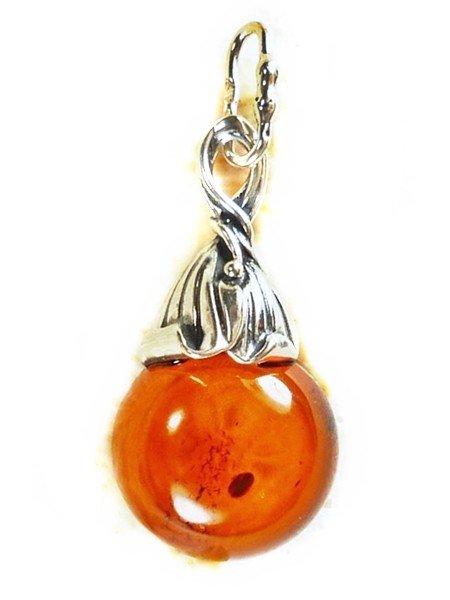 621-40 Wisiorek Srebro z Bursztynem