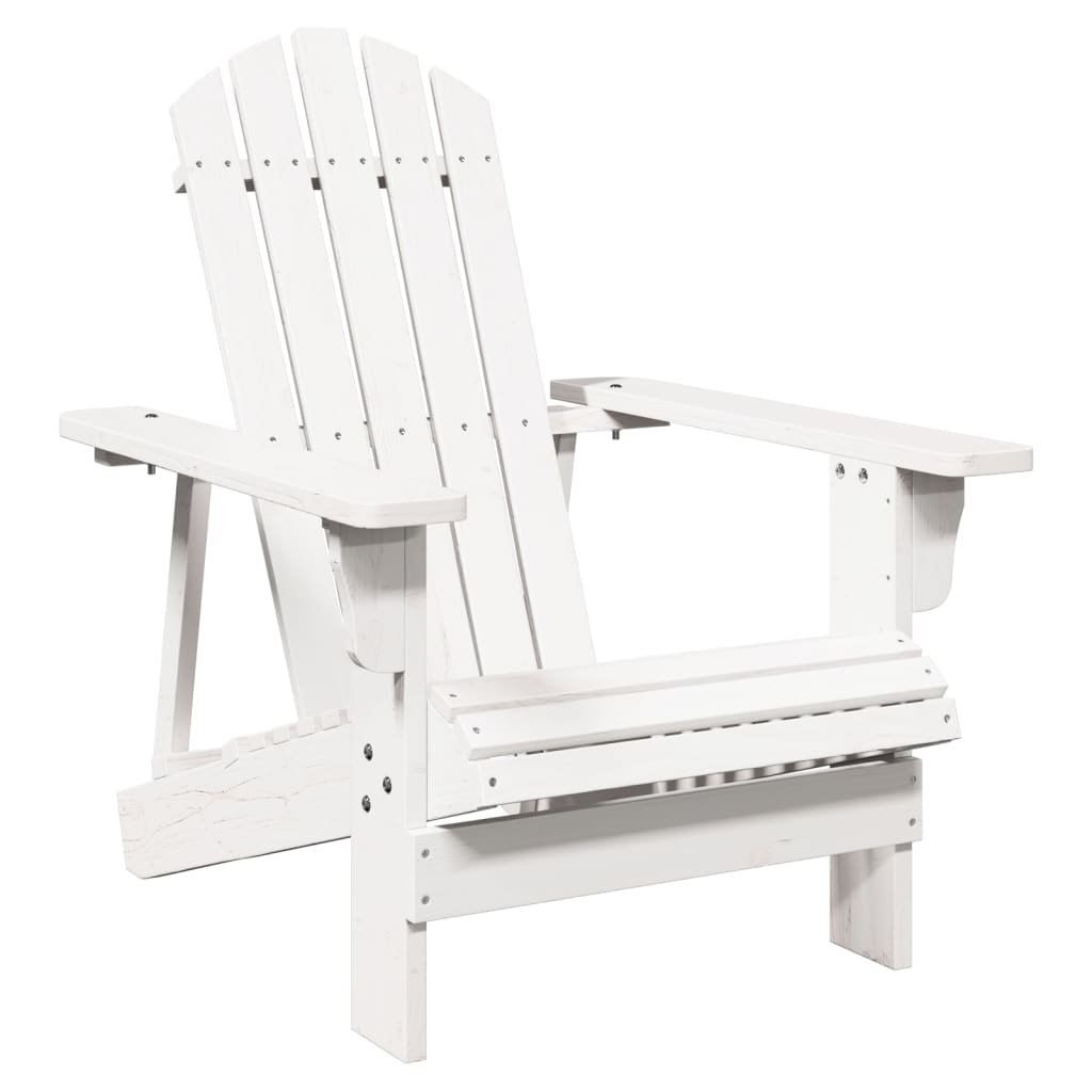 vidaXL Krzesło adirondack, białe, 69x85x90,5 cm, lite drewno jodłowe