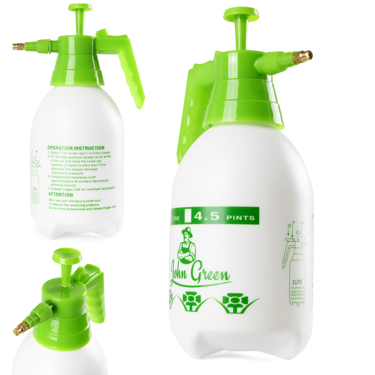 DUŻY OPRYSKIWACZ RĘCZNY CIŚNIENIOWY 2L OGRODOWY SPRYSKIWACZ ZRASZACZ DOMOWY