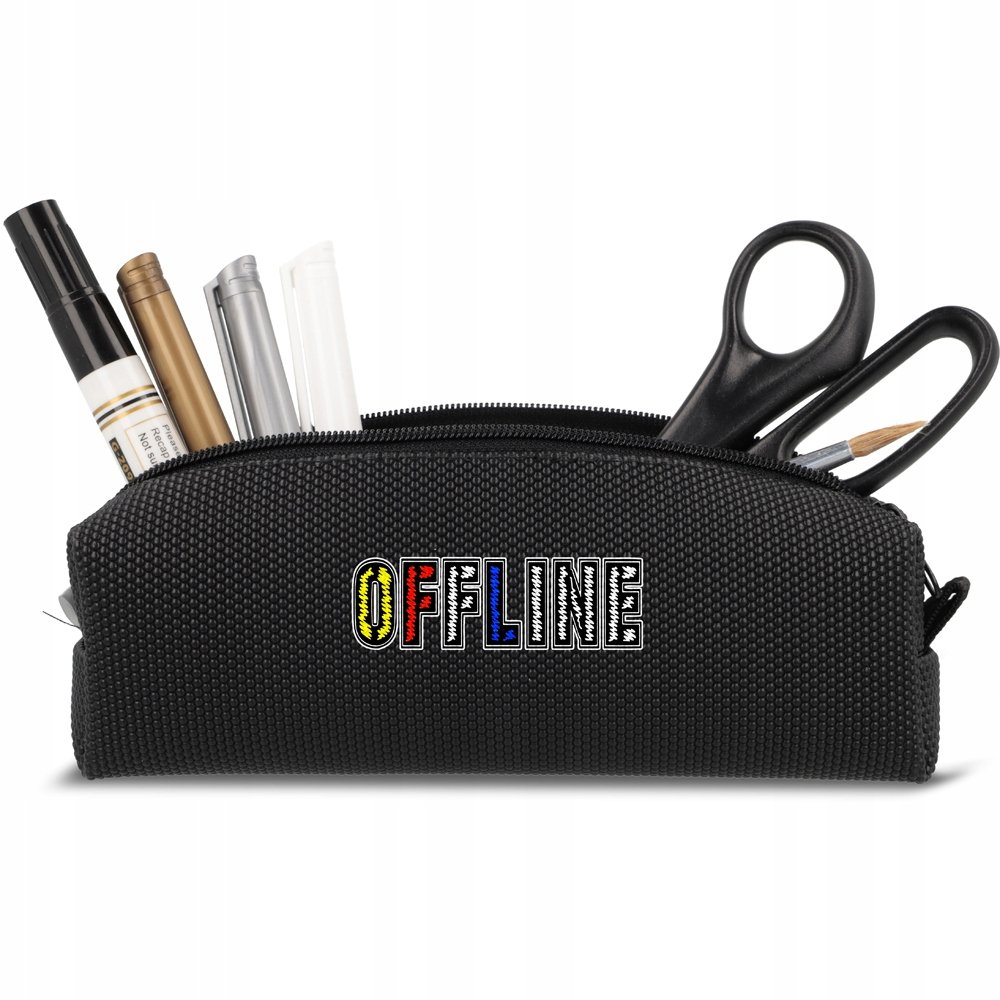 Piórnik Szkolny Czarny Dla Ucznia OFFLINE Wzory