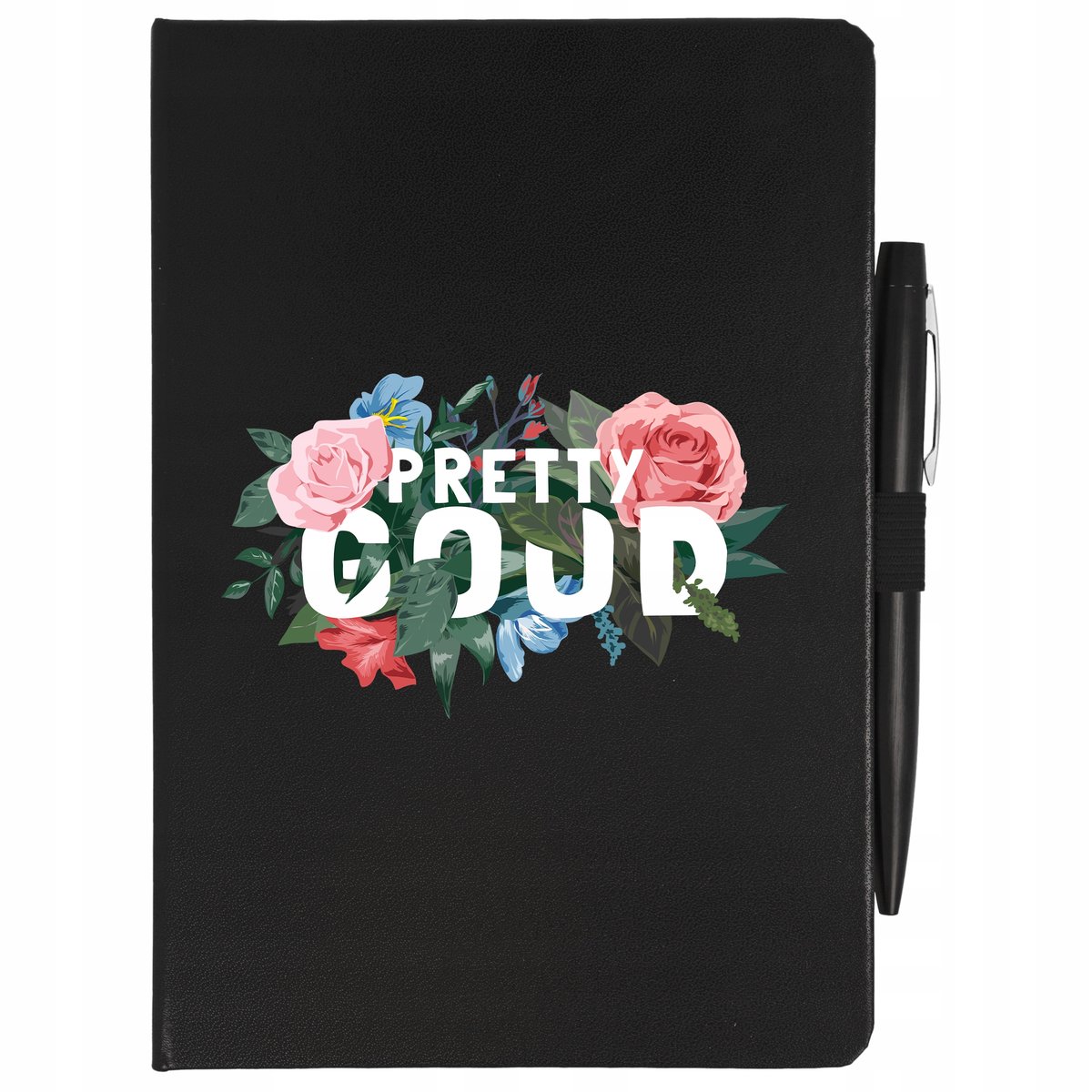 NOTES CZARNY A5 W LINIE DŁUGOPIS PRETTY GOOD Wzory