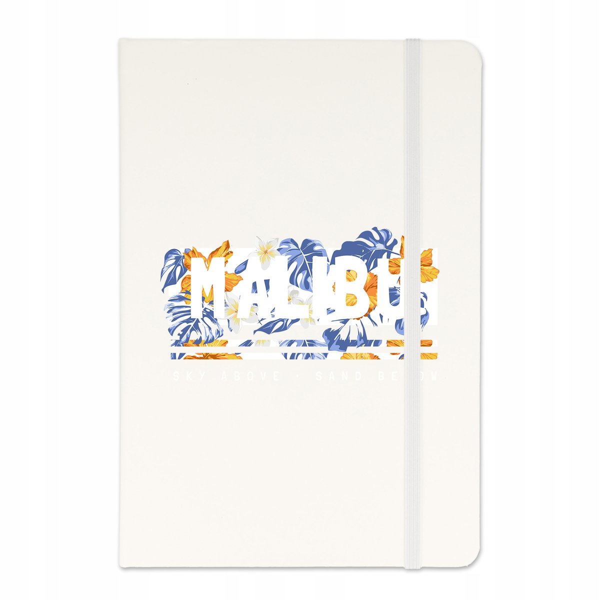 NOTES BIAŁY A5 W LINIE Gumka Notatnik MALIBU Wzory