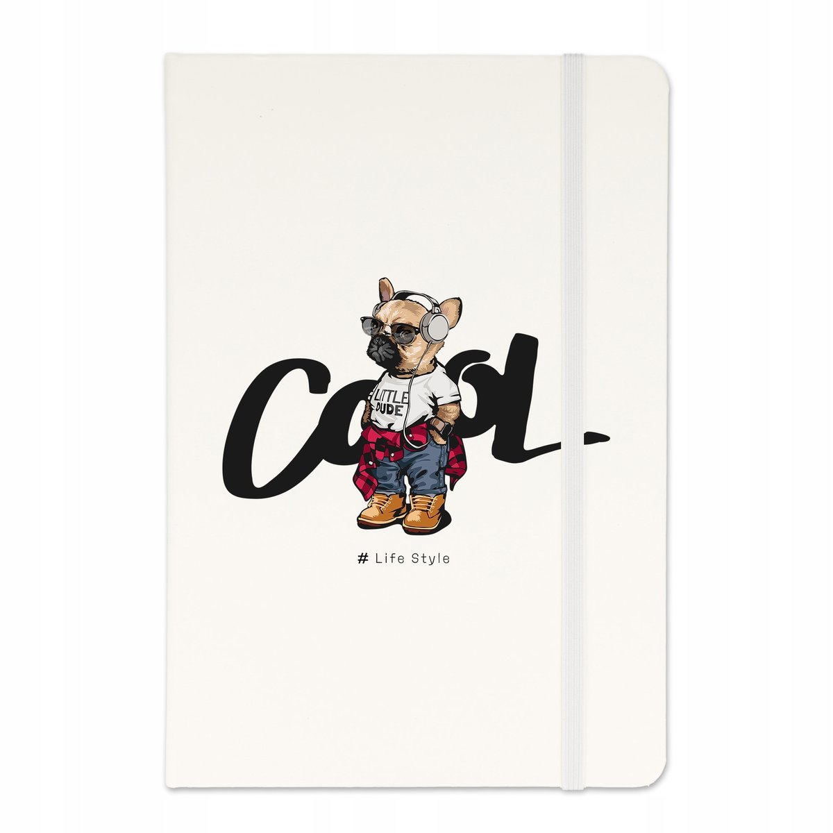 NOTES BIAŁY A5 W LINIE Gumka Notatnik MODERN Wzory