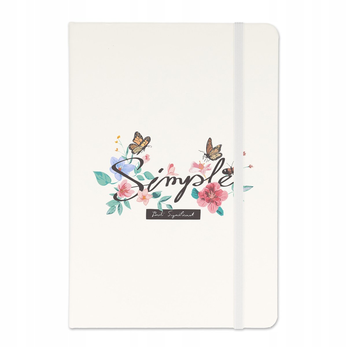 NOTES BIAŁY A5 W LINIE Gumka Notatnik SIMPLE Wzory