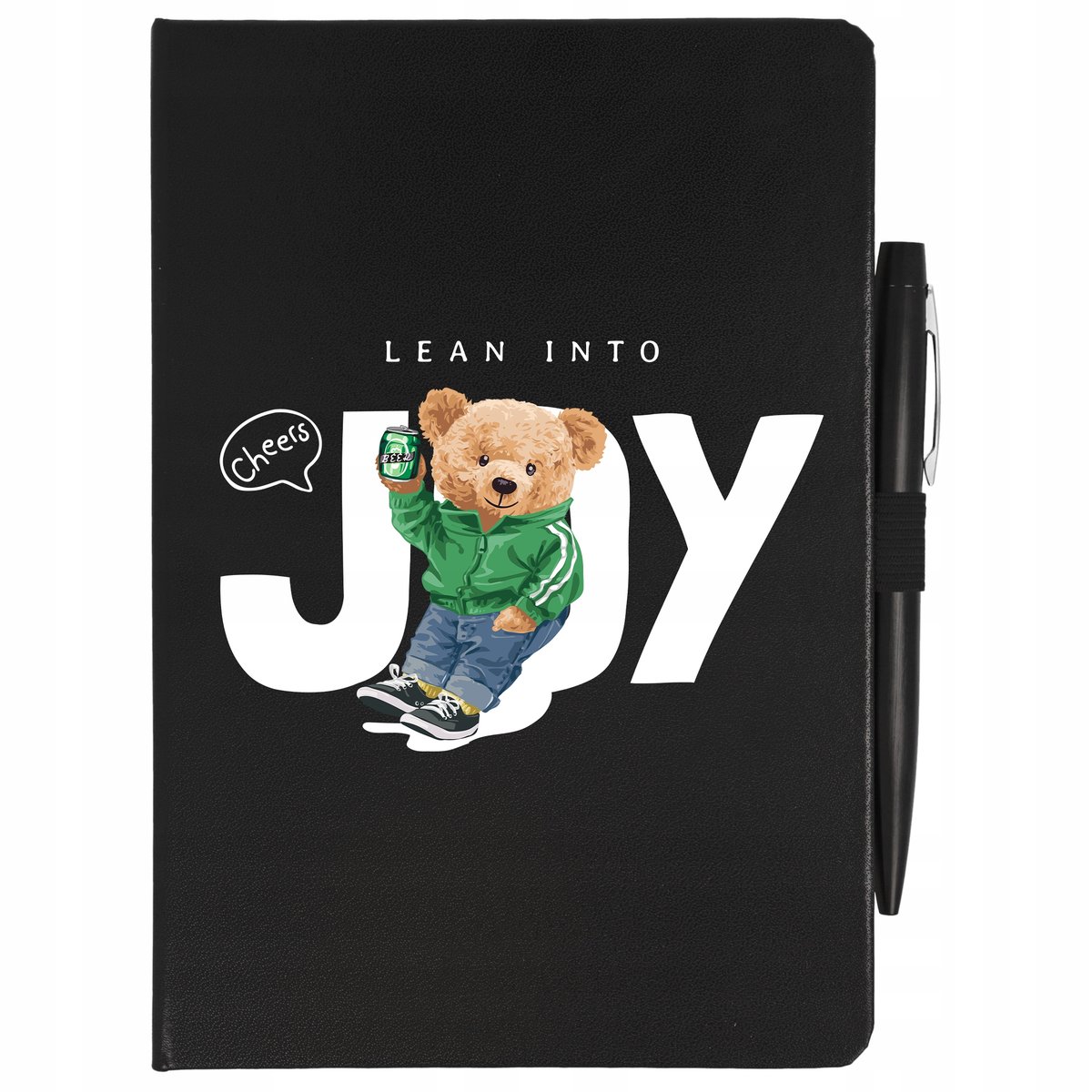 NOTES CZARNY A5 W LINIE DŁUGOPIS TEDDY MIŚ Wzory