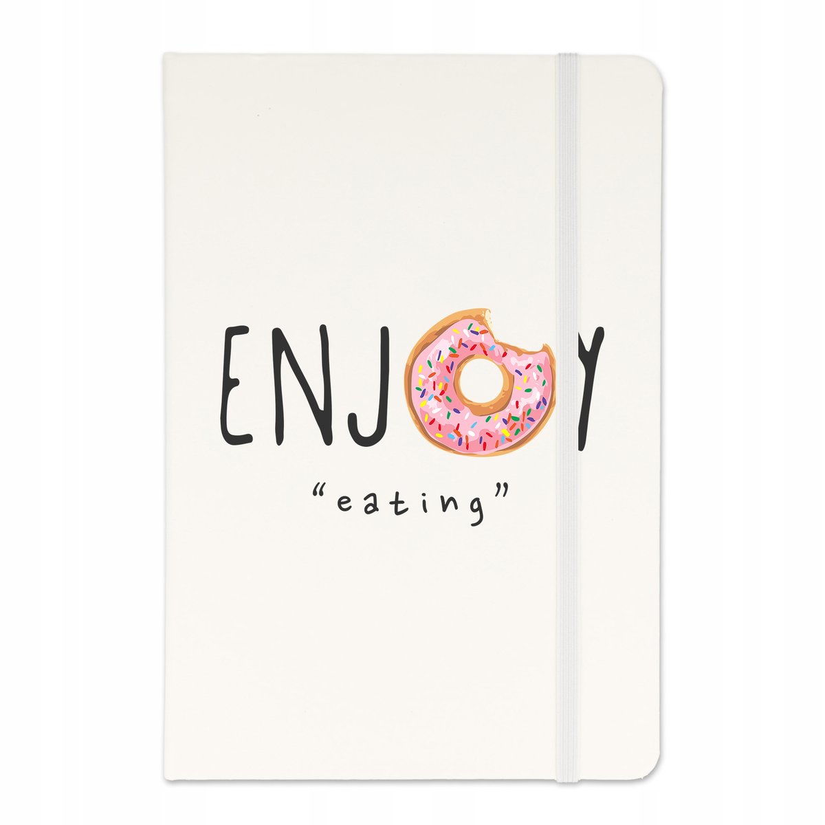 NOTES BIAŁY A5 W LINIE Gumka Notatnik DONUT Wzory