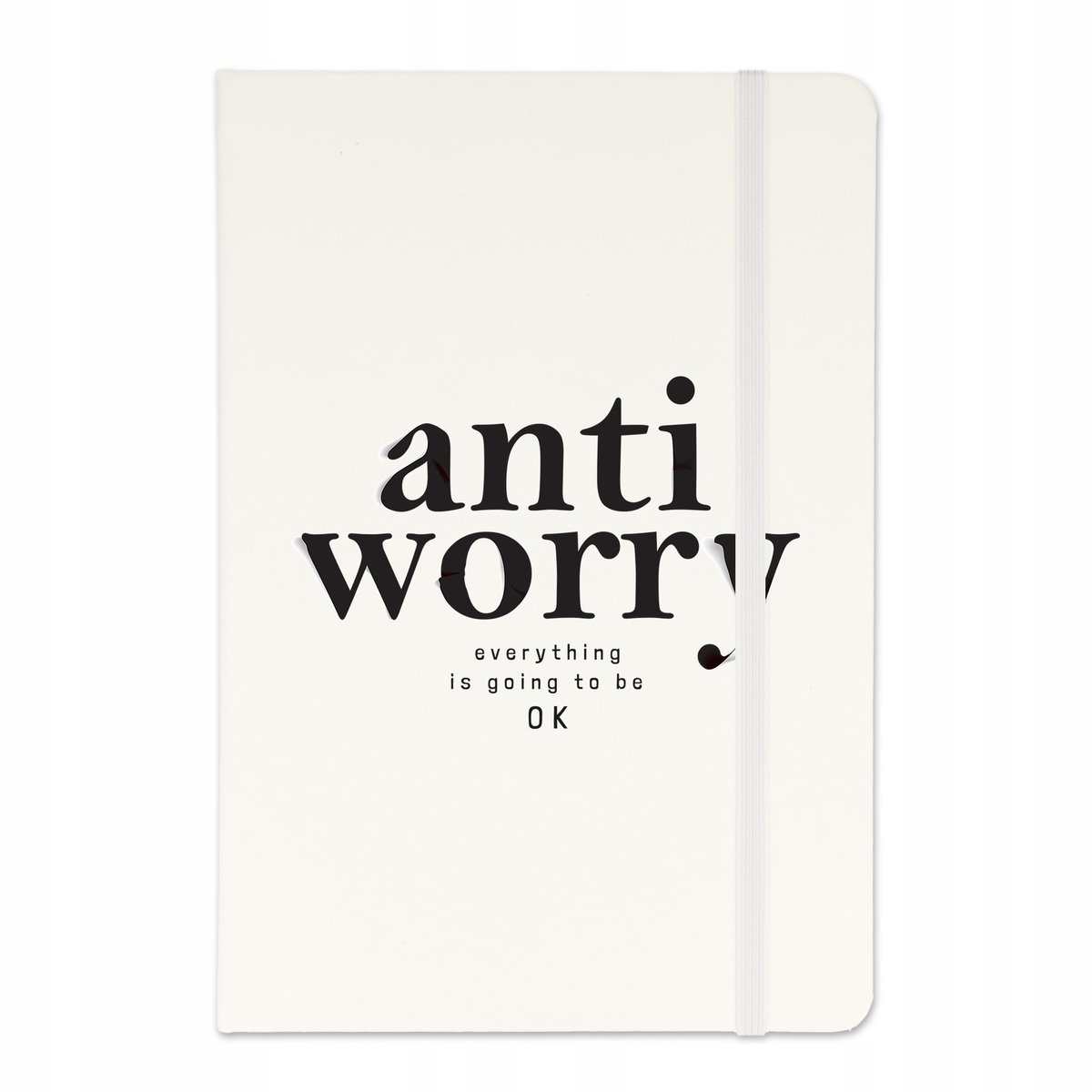 NOTES BIAŁY A5 W LINIE Gumka Notatnik NAPISY Wzory