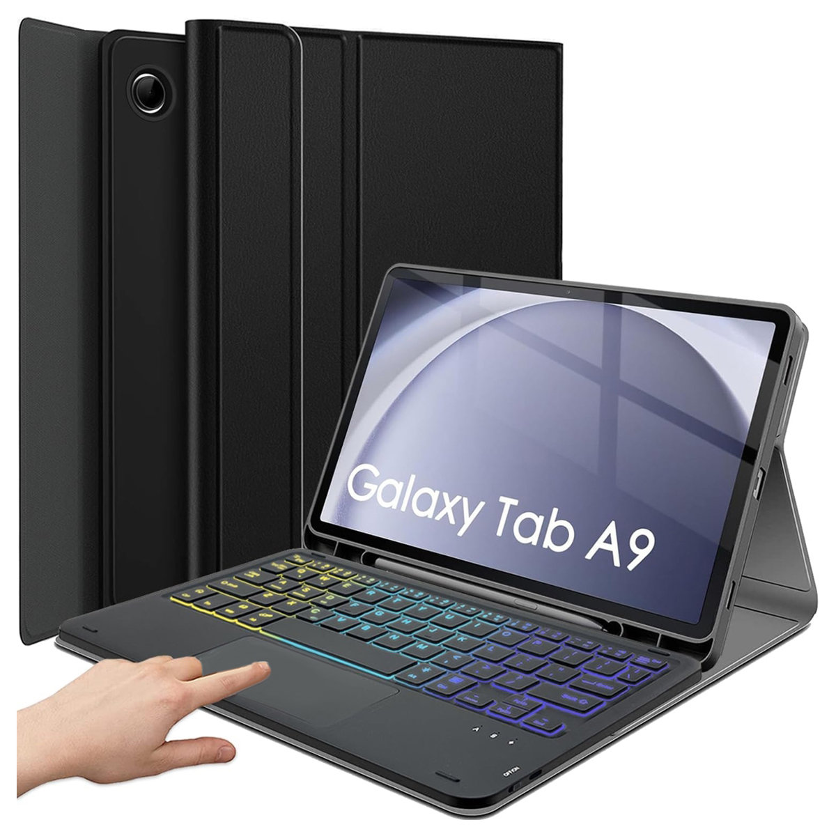 Etui z klawiaturą RGB do Samsung Galaxy Tab A9 SM-X115, obudowa, pokrowiec